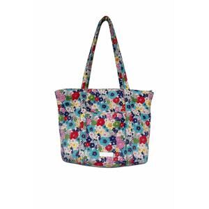 Vera Bradley Floral Quilted Zip Tote Bag Retired Boho Cottagecore Coquette Y2K